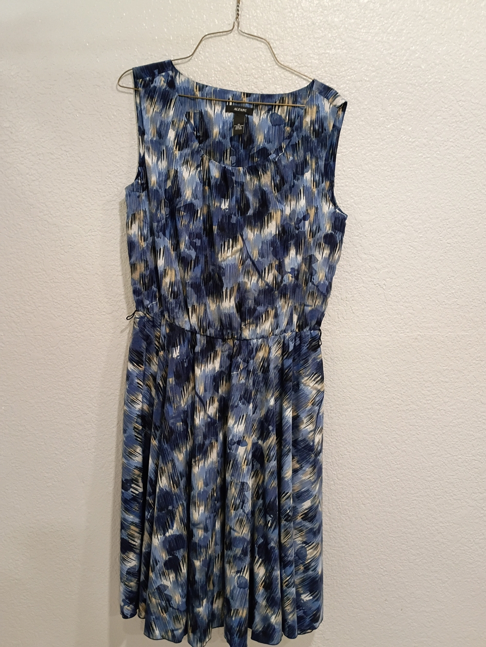 Blue Abstract Print Sleeveless Dress by Alfani